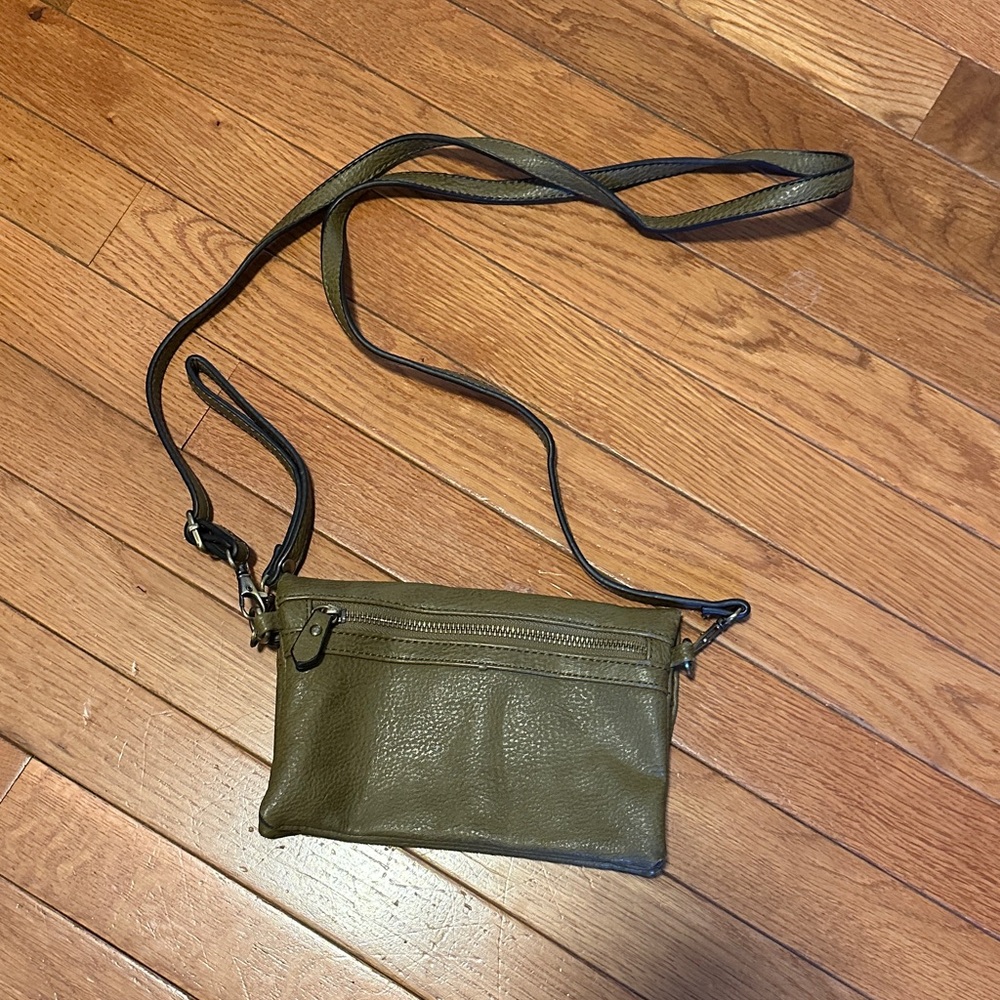 Joy Susan Olive Crossbody Wallet
